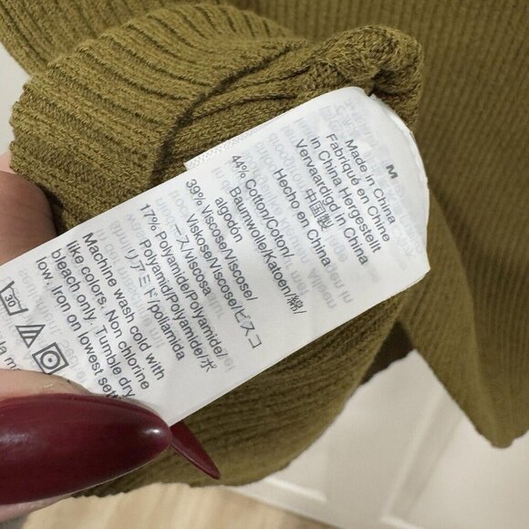 NWT J Crew Ribbed mockneck sweater tank Green Sleeveless Size Medium M - Picture 8 of 8